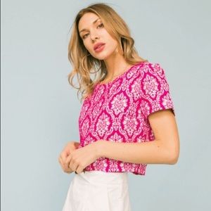 Damask Crop Top